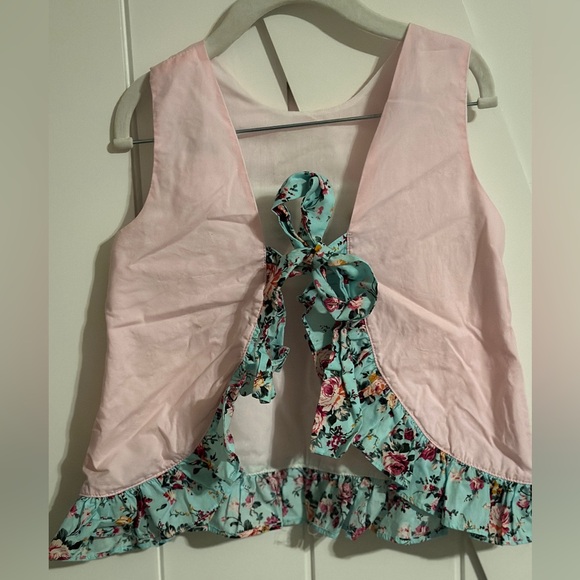 Girls 3T Sweet Magnolia Smocks Floral Cow Skull Bow Back Top and Ruffle Bloomers - Picture 3 of 5